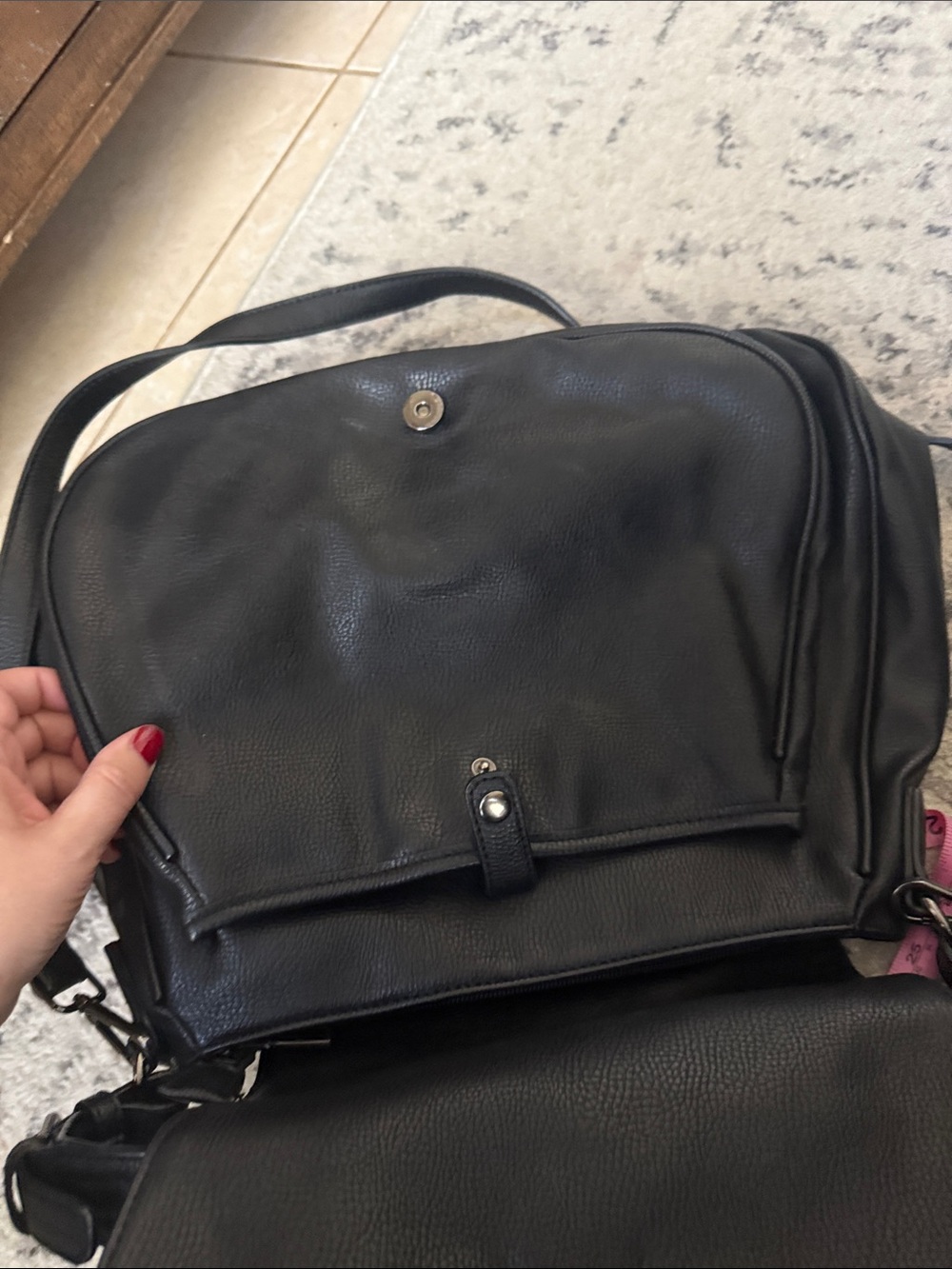 Moda Luxe Black Fringe Shoulder Bag - Picture 10 of 11